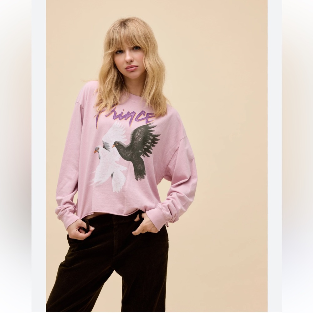 NWOT Daydreamer Prince And The Revolution Crop Long Sleeve Tee